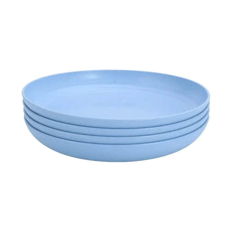 Elevate your table with eco-friendly elegance. These lightweight, durable wheat straw plates are perfect for everyday dining or stylish gatherings.