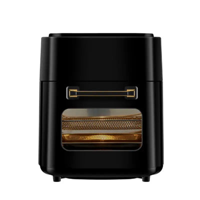 Elegant black porcelain plates with gold rim finish.