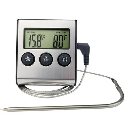 Ensure perfect doneness every time. This digital cooking thermometer gives fast, accurate readings with a built-in timer for stress-free cooking.