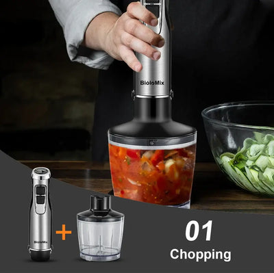 BioloMix 4 in 1 immersion hand blender with chopper