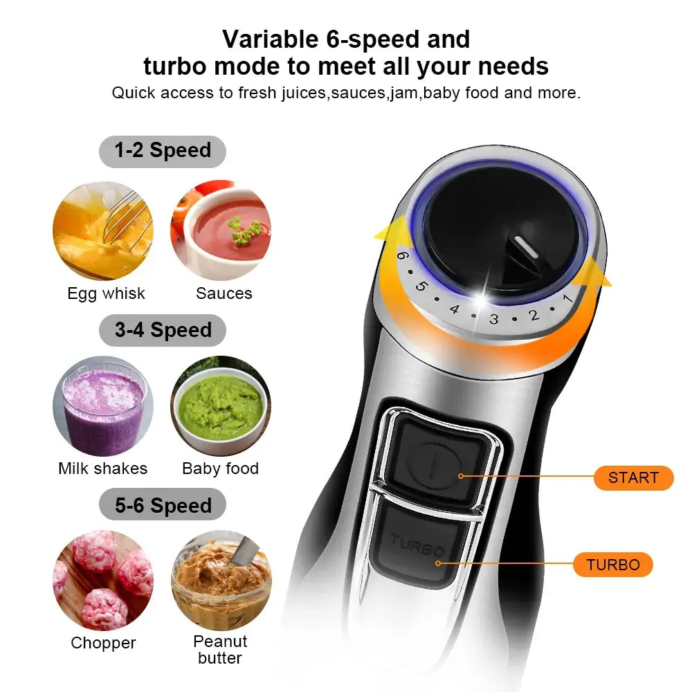 BioloMix 4 in 1 immersion hand blender with chopper
