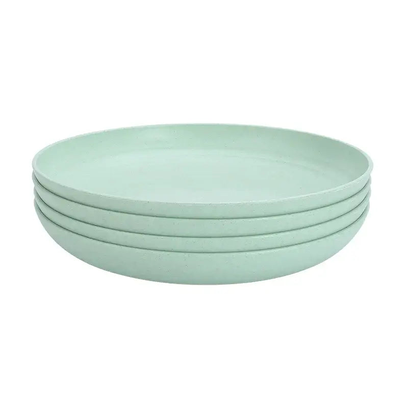 Elevate your table with eco-friendly elegance. These lightweight, durable wheat straw plates are perfect for everyday dining or stylish gatherings.