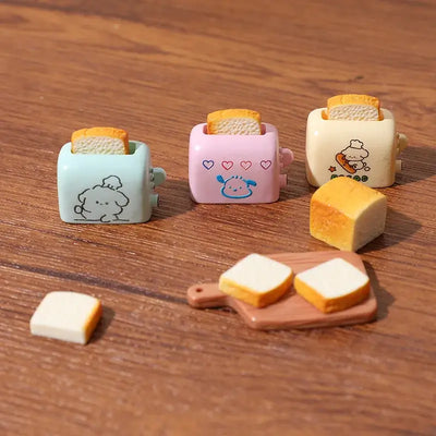 Fake food resin bread toaster DIY jewelry pendant