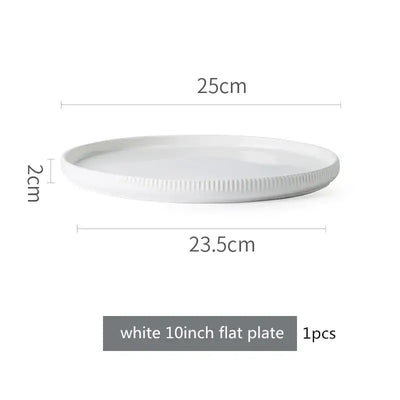 Elegant black porcelain plates with gold rim finish.