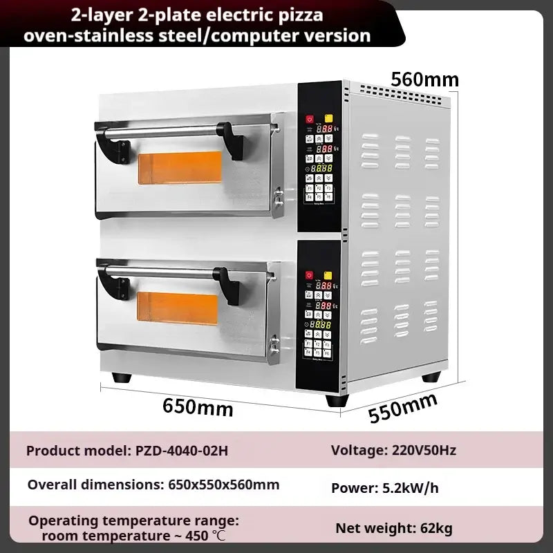 Bake smarter with this multifunctional electric oven—ideal for pizza, pastries, and all your bakery needs. Precision, power, and consistency in every batch.
