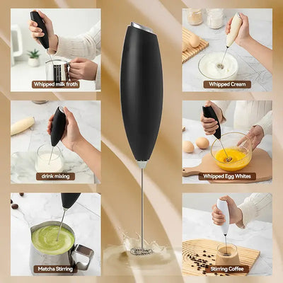 Wireless hand blender for eggs and milk frothing