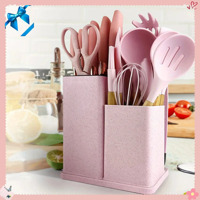 Heat-resistant non-stick cooking tools and knives set