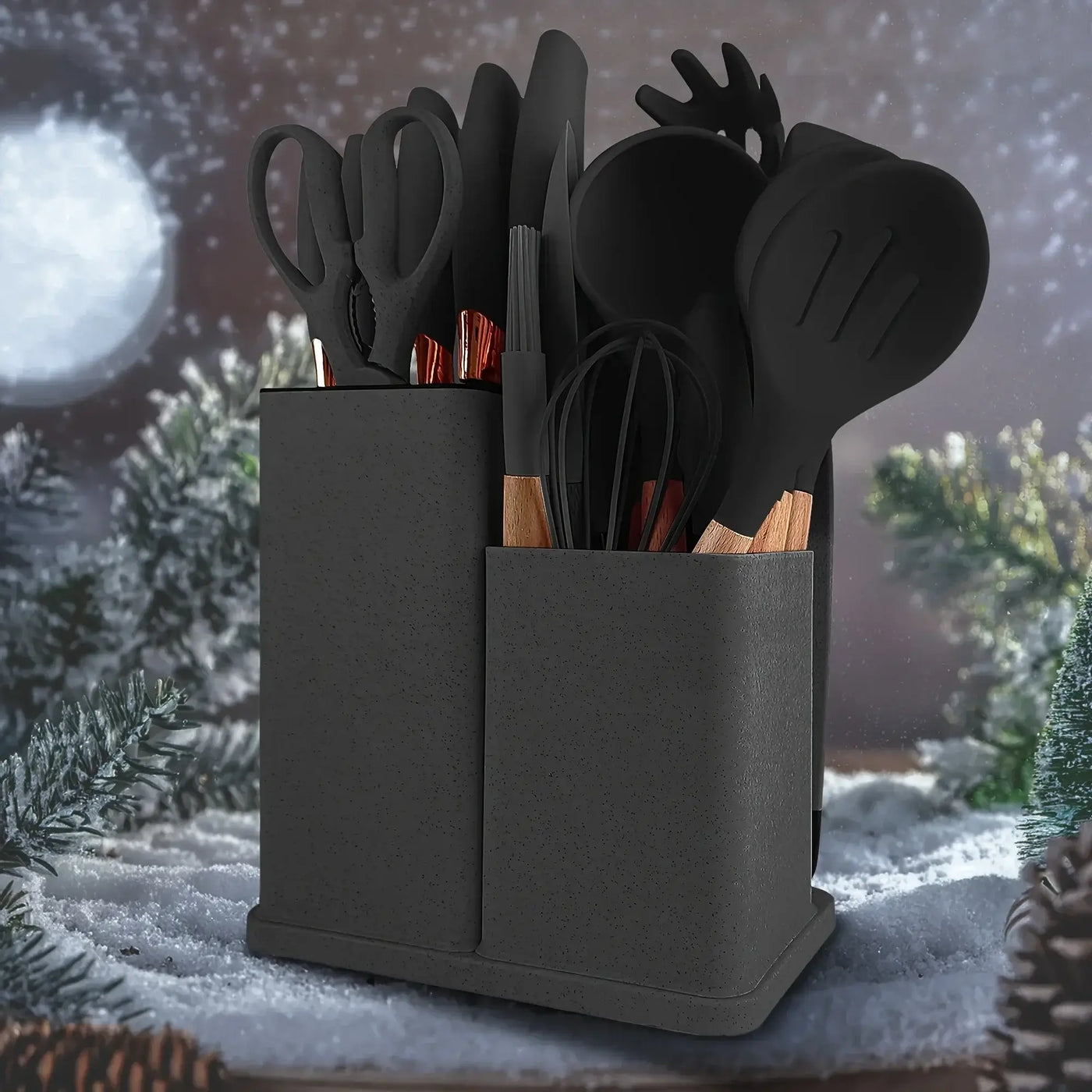 Heat-resistant non-stick cooking tools and knives set