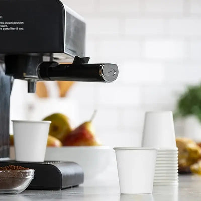 Perfect for bathrooms, mouthwash, or espresso shots—these 3oz white paper cups are compact, disposable, and always ready when you need them.