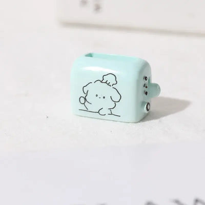 Fake food resin bread toaster DIY jewelry pendant
