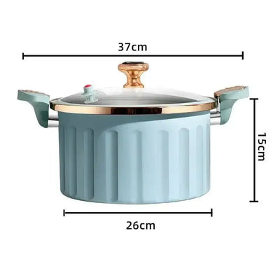 Cook smarter with this 8L Korean-style enamel pressure pot. Non-stick, vacuum-sealed, and perfect for slow stews, soups, and rich broths.