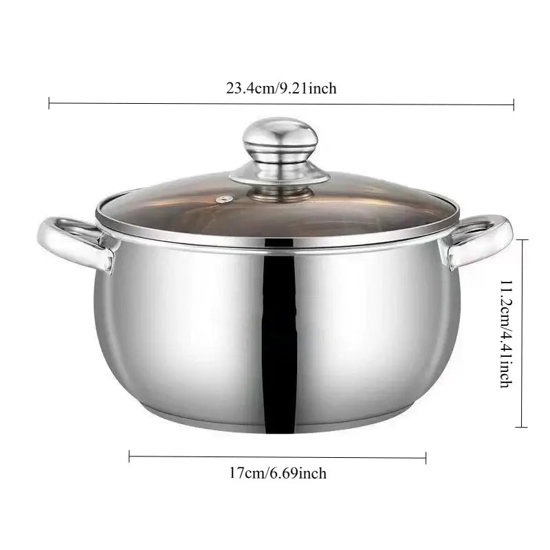 3-ply pots and pans set with stay-cool handles