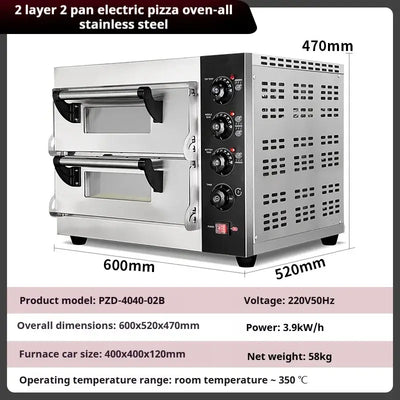 Bake smarter with this multifunctional electric oven—ideal for pizza, pastries, and all your bakery needs. Precision, power, and consistency in every batch.