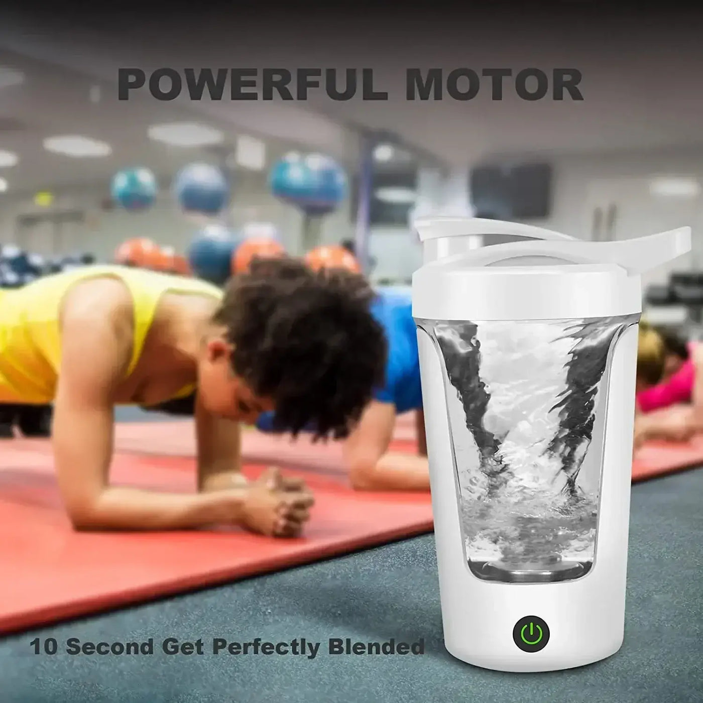 Blend on the go with this 450ml electric shaker cup—perfect for protein shakes, smoothies, or supplements. Ideal for travel, gym, or office use.