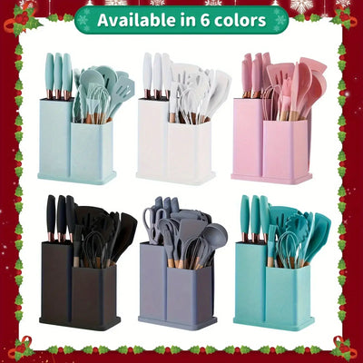 Heat-resistant non-stick cooking tools and knives set