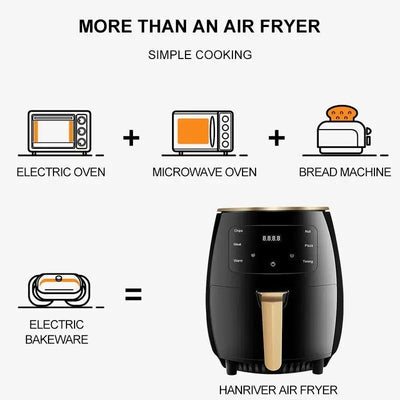 15L smart electric air fryer with touchscreen display