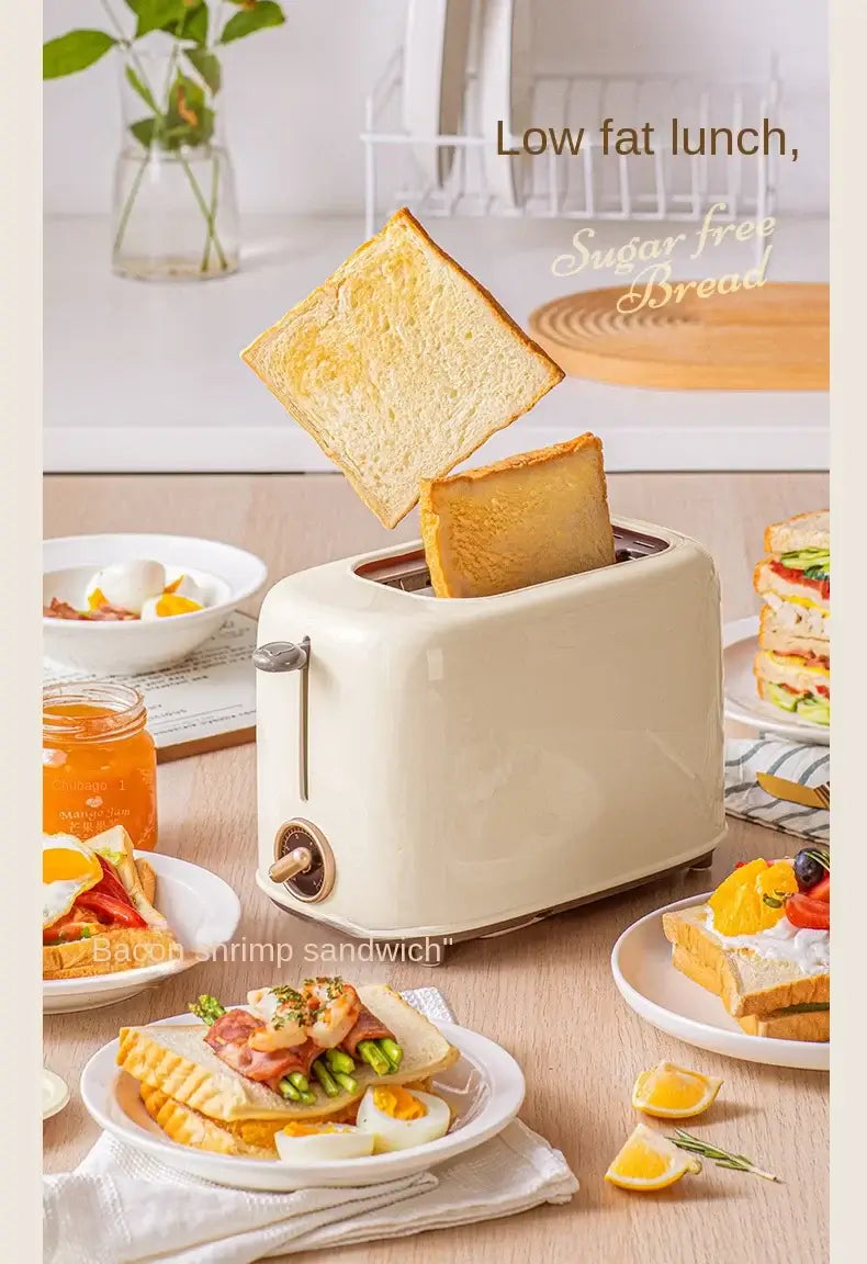 Automatic bread toaster for sandwich and slice heating