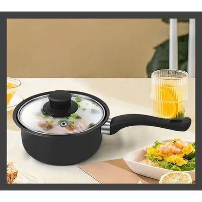 Complete kitchenware set including small frying pan and shovel