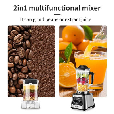 Crush ice, nuts, and fruits in seconds with this 6000W powerhouse. A 2.5L container makes it perfect for big batches of smoothies and more.
