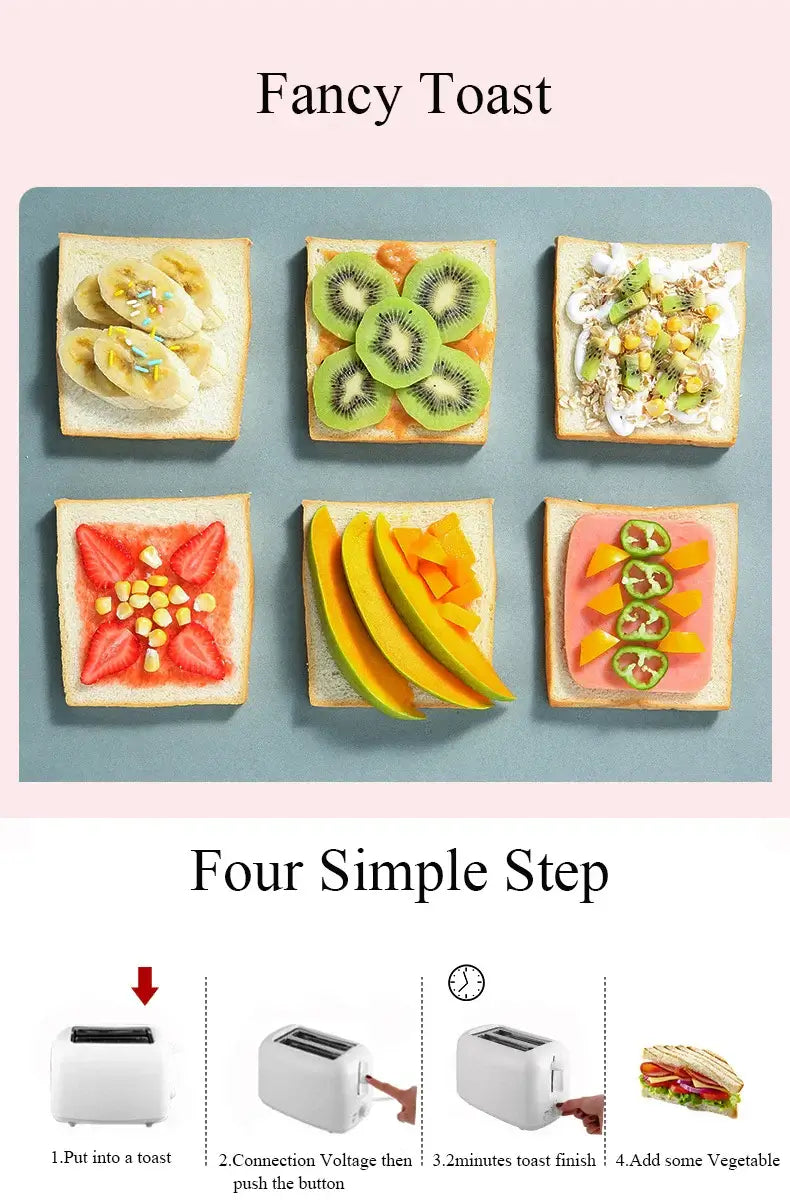  Compact toaster oven for busy family breakfasts.