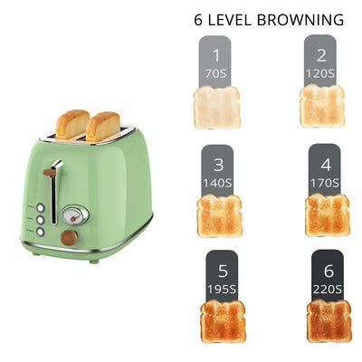 Retro kitchen toaster with grill, smart breakfast maker.