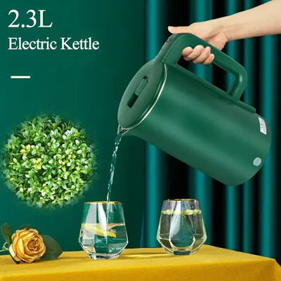 Boil smarter with this 2.3L electric kettle. Anti-scalding design, push-button control, and automatic shut-off for safe, effortless daily use.