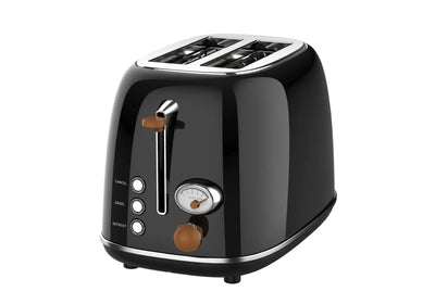Retro kitchen toaster with grill, smart breakfast maker.
