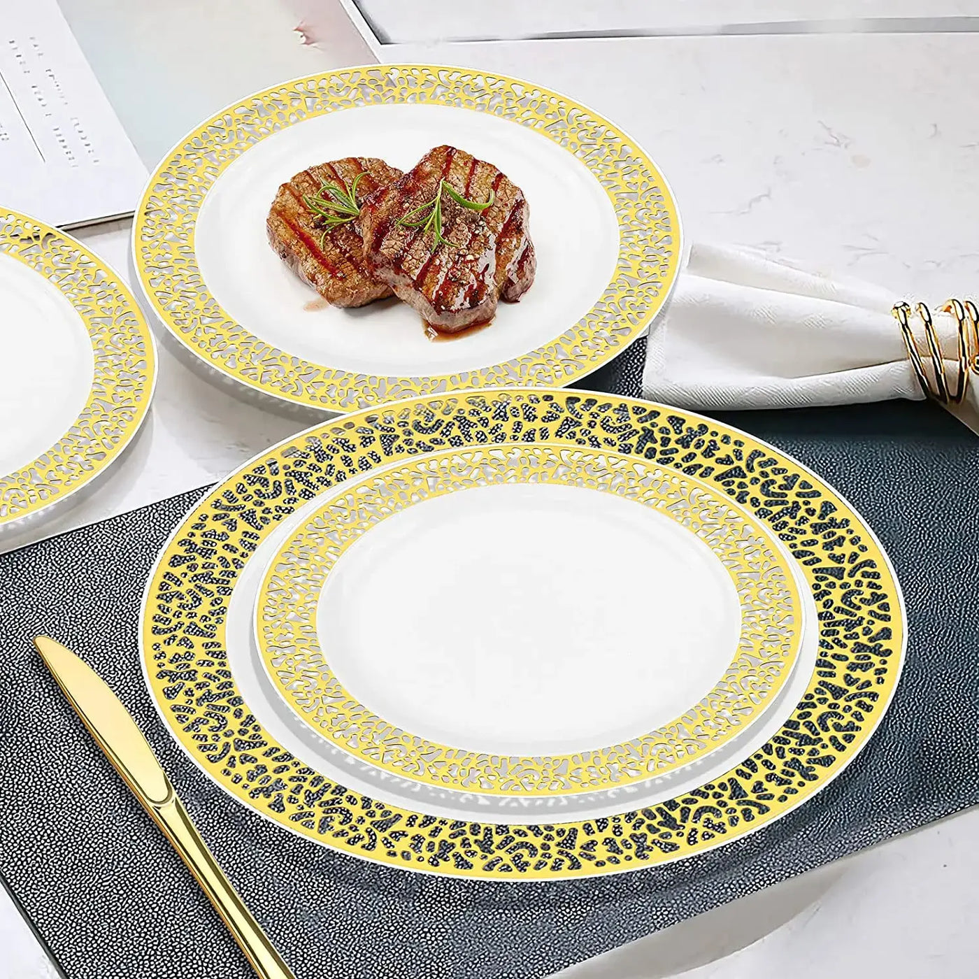 Elevate your table with eco-friendly elegance. These lightweight, durable wheat straw plates are perfect for everyday dining or stylish gatherings.