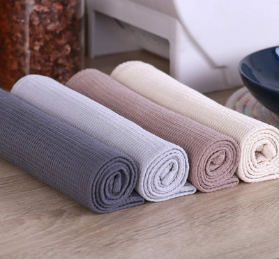 Lightweight, breathable, and highly absorbent cotton towels perfect for all your kitchen drying and wiping needs.