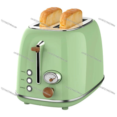 Retro kitchen toaster with grill, smart breakfast maker.