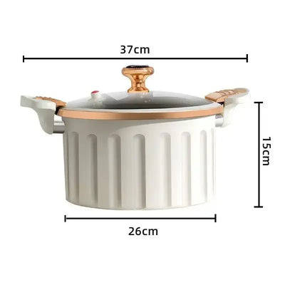 Cook smarter with this 8L Korean-style enamel pressure pot. Non-stick, vacuum-sealed, and perfect for slow stews, soups, and rich broths.