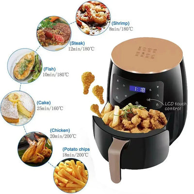 15L smart electric air fryer with touchscreen display