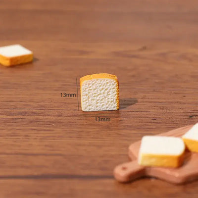 Fake food resin bread toaster DIY jewelry pendant