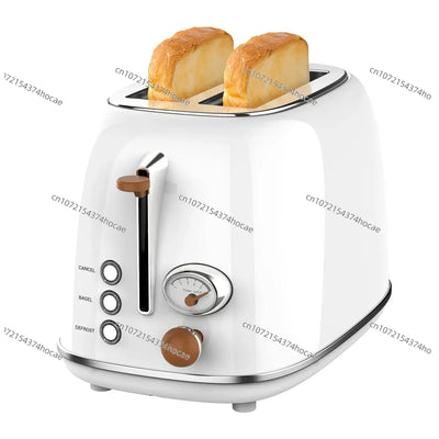 Retro kitchen toaster with grill, smart breakfast maker.