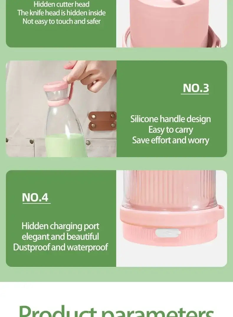 portable milkshake machine with 6 blade design