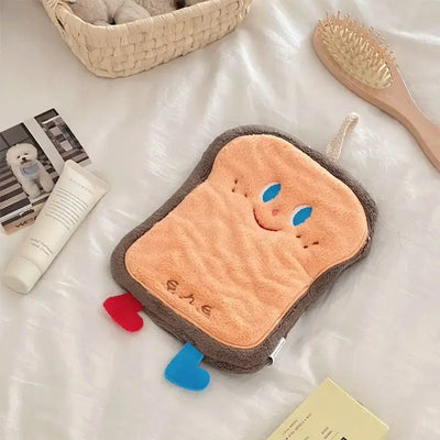 Soft and fun kitchen hand wipe with a hanging loop—quick-dry flannel fabric makes cleanup easy and stylish.