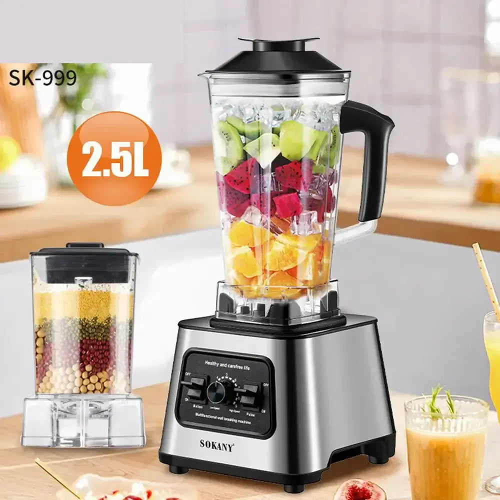 Crush ice, nuts, and fruits in seconds with this 6000W powerhouse. A 2.5L container makes it perfect for big batches of smoothies and more.