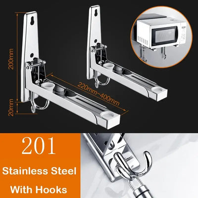 Maximize your kitchen space with this foldable, wall-mounted oven rack. Made from durable stainless steel, it’s strong, retractable, and easy to install.
