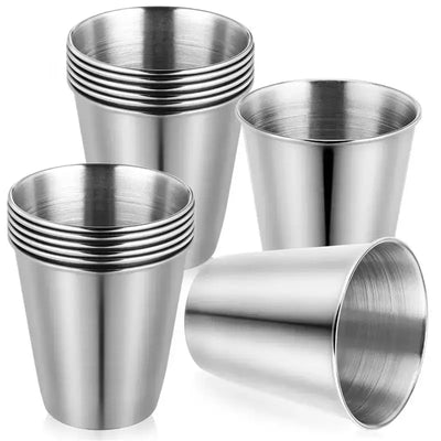 Sleek metal shot cups built to last. Use them for camping drinks, kitchen sauces, or party shots. A stylish, reusable alternative to plastic.