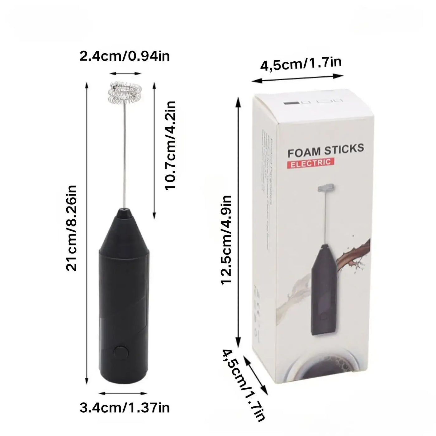 Milk frother for latte, cappuccino, and matcha drinks