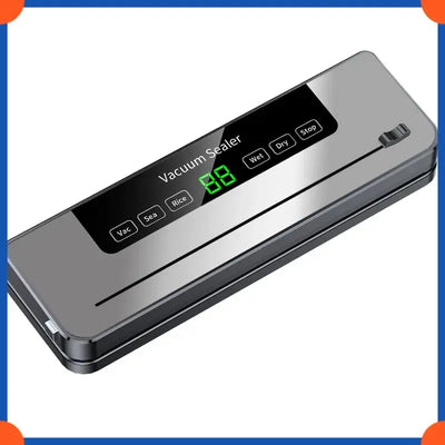 Vacuum sealer machine with built-in cutter for food storage