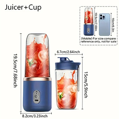 Blend on the go with this powerful 6-blade portable blender. Perfect for smoothies, fresh juice, and ice-crushing anytime, anywhere.