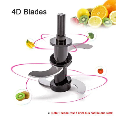 Blend, chop, and juice with ease. This compact electric blender is perfect for smoothies, baby food, meats, and veggies—your all-in-one kitchen helper.