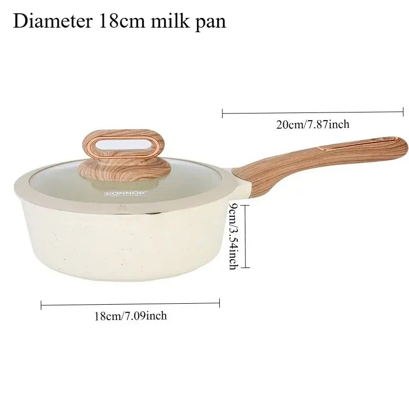 Oven-safe stainless steel cookware set for kitchen use