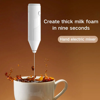 Milk frother for latte, cappuccino, and matcha drinks