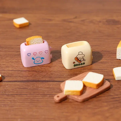 Fake food resin bread toaster DIY jewelry pendant