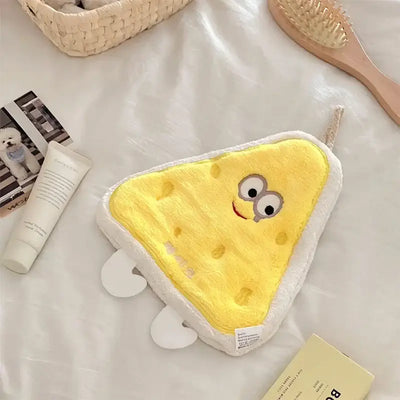 Soft and fun kitchen hand wipe with a hanging loop—quick-dry flannel fabric makes cleanup easy and stylish.