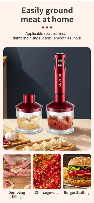 electric immersion hand blender 5 in 1 with whisk