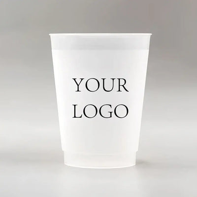 Make your big day unforgettable with our 12oz frosted plastic cups—customized with names, dates, or quotes for the perfect personal touch.