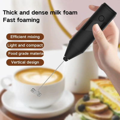 Milk frother for latte, cappuccino, and matcha drinks